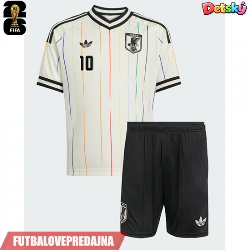 Lacne Dětský Futbalové dres Japonsko Ritsu Doan #10 MS 2026 Krátky Rukáv - Preč (+ trenírky)